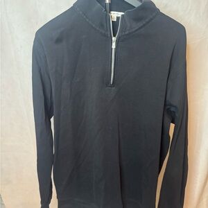 Peter Millar Men's Black Zip-Front Mock Neck Sweater